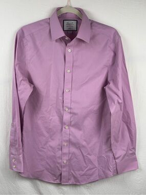 Charles Tyrwhitt S slim fit no iron Lavender Button-Up Dress Shirt - Men's